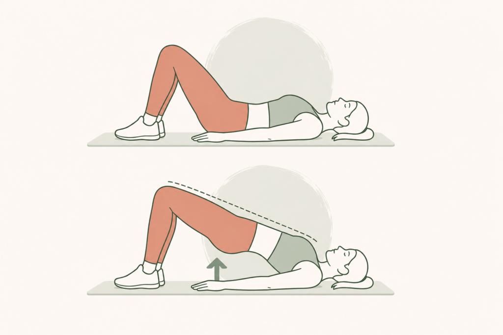 Übung gegen Osteoporose: die Brücke