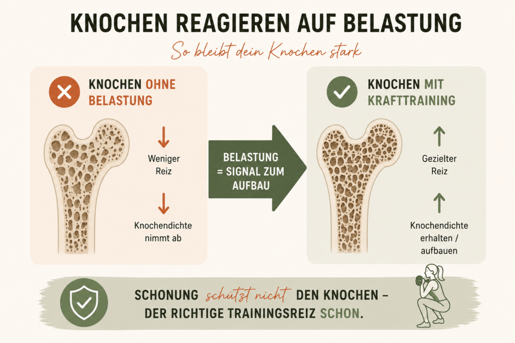 Knochen reagieren auf Belastung
